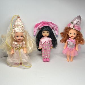 Mattel Barbie Kelly Dolls Lot Of 3 Lullaby Munchkin Princess Kelly Jester Jenny